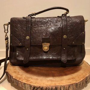 oryany Leather Satchel Handbag, EUC